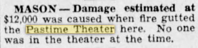 Farr Theatre (Rayner Opera House) - 1931 Article On Fire